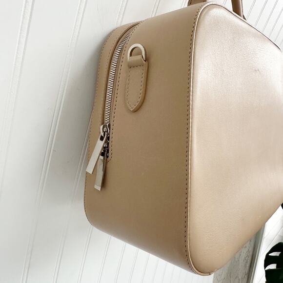 The Row Small Bowler Bag Sabbia Nude Tan Leather Top Handle Satchel Handbag - Picture 6 of 11